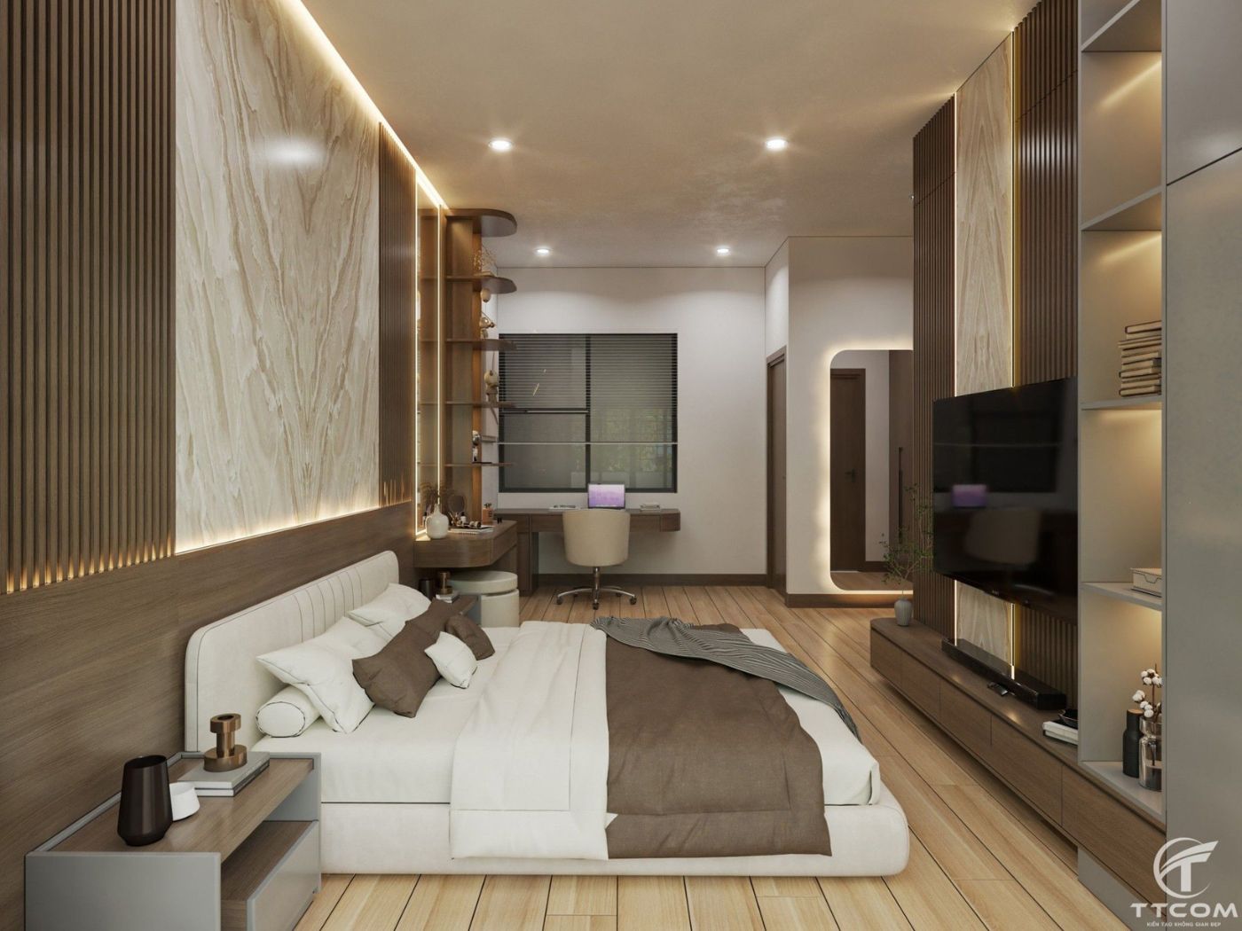 Hoàn thiện thiết kế nội thất nhà anh Hoàng