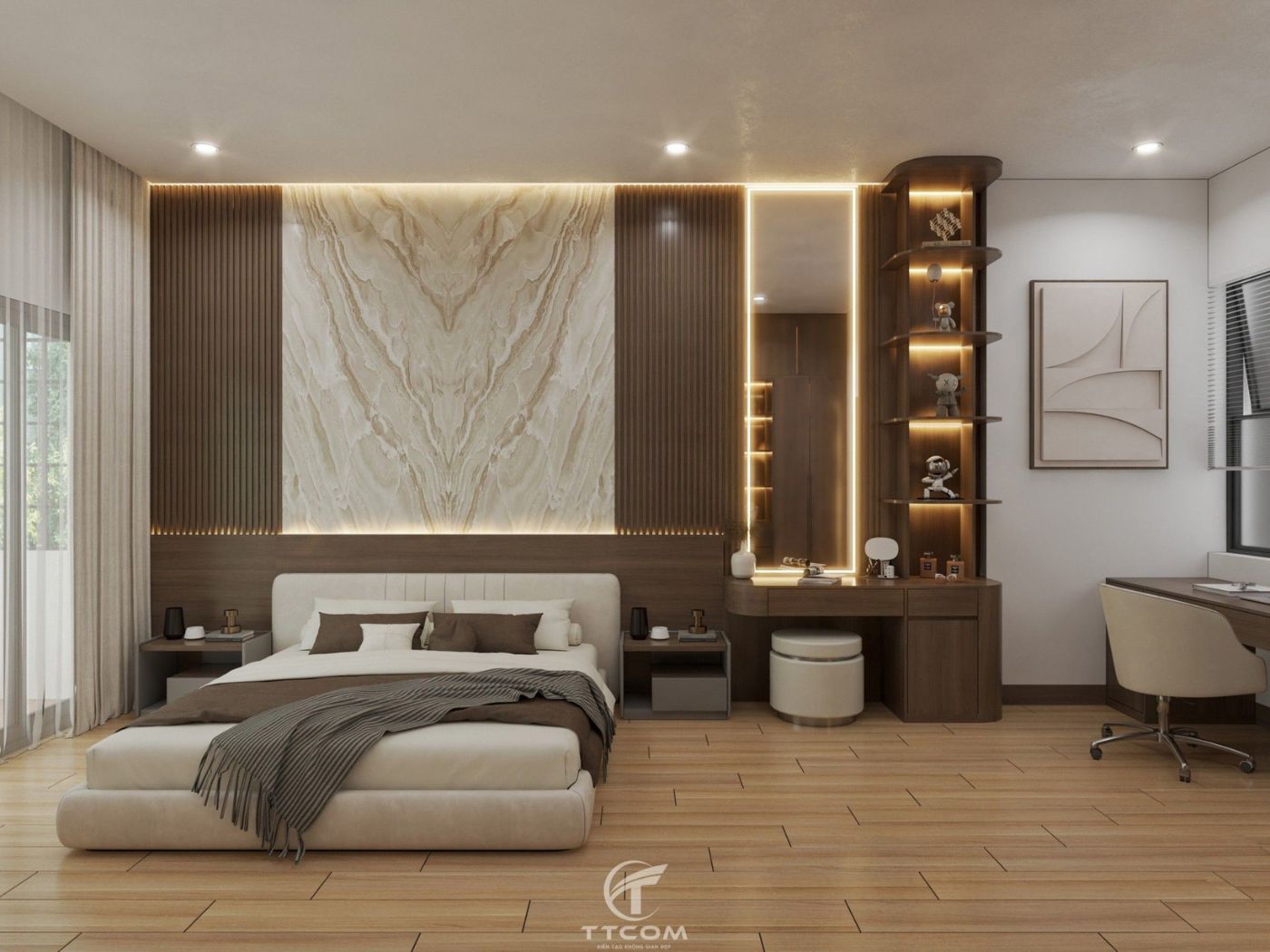 Hoàn thiện thiết kế nội thất nhà anh Hoàng