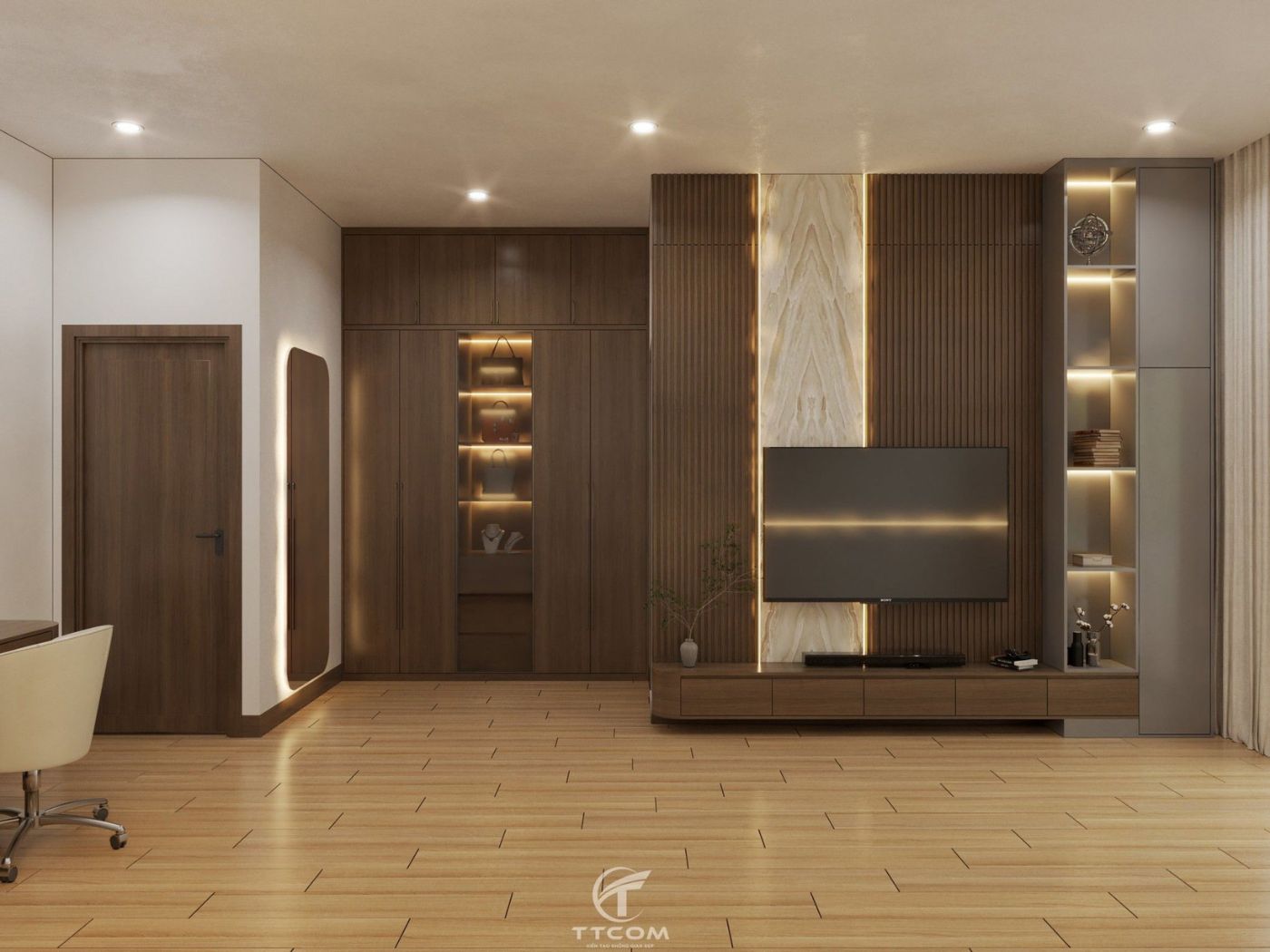 Hoàn thiện thiết kế nội thất nhà anh Hoàng