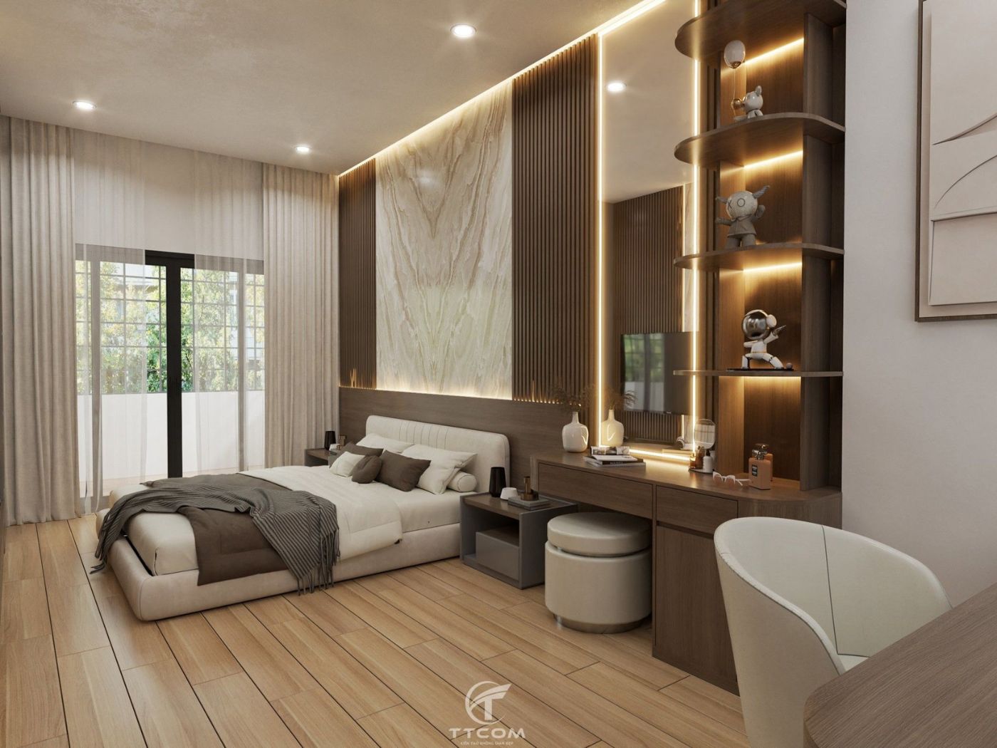 Hoàn thiện thiết kế nội thất nhà anh Hoàng