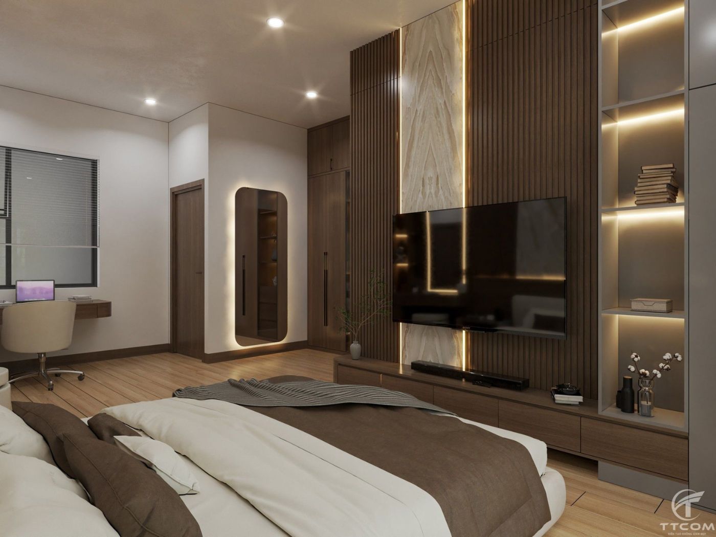 Hoàn thiện thiết kế nội thất nhà anh Hoàng