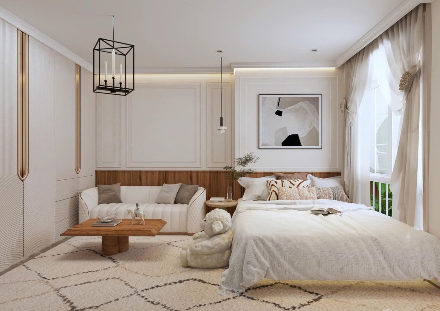 Thiết kế nội thất nhà ống 3 tầng theo phong cách Wabi Sabi