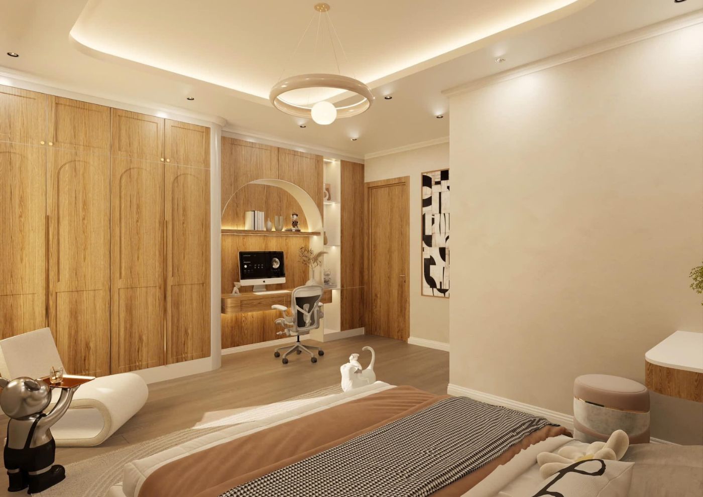Thiết kế nội thất nhà ống 3 tầng theo phong cách Wabi Sabi