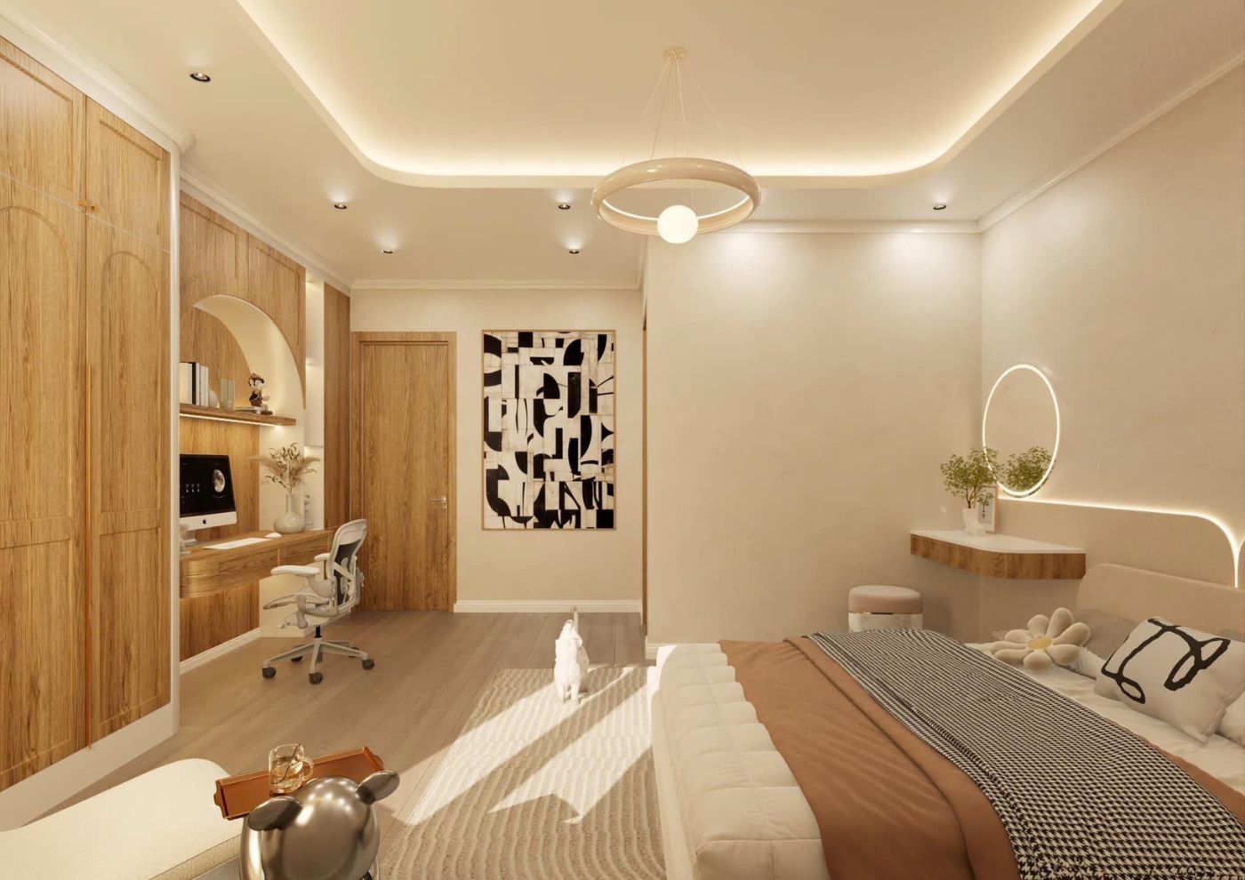 Thiết kế nội thất nhà ống 3 tầng theo phong cách Wabi Sabi