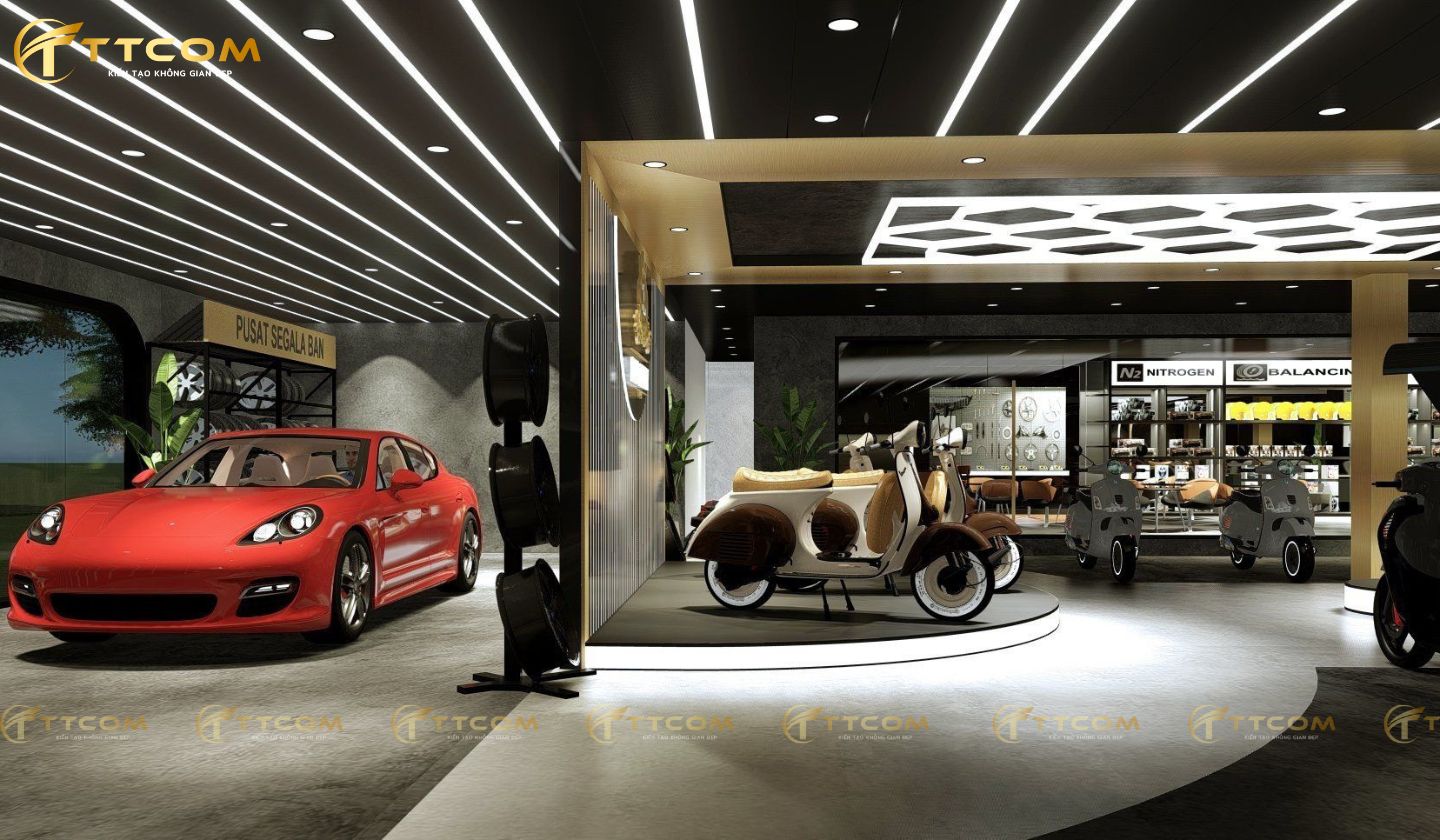 thiet-ke-showroom-o-to-va-xe-vespa-sang-luxury-o-da-nang