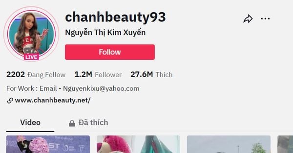 Kênh Tiktok Nguyễn Thị Kim Xuyến của cô nàng đã có 1.2 triệu người follow