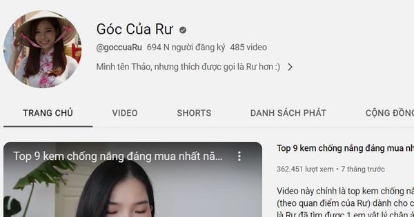 Xuân Thảo đang có kênh @goccuaRu trên YouTube với gần 700.000 lượt đăng ký