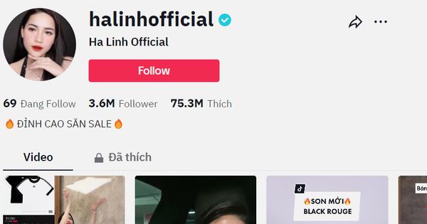 Tài khoản Tiktok @halinhofficial của cô nàng đã đạt 3.6 triệu người đăng ký theo dõi