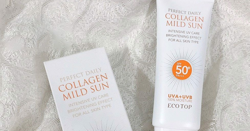 Kem chống nắng collagen Perfect Daily Collagen Mild Sun của Ecotop