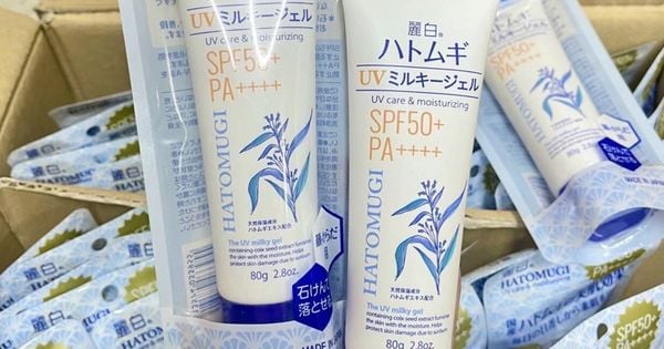 Kem chống nắng Nhật cho da khô The UV Milky Gel SPF50+/PA++++ đến từ Hatomugi