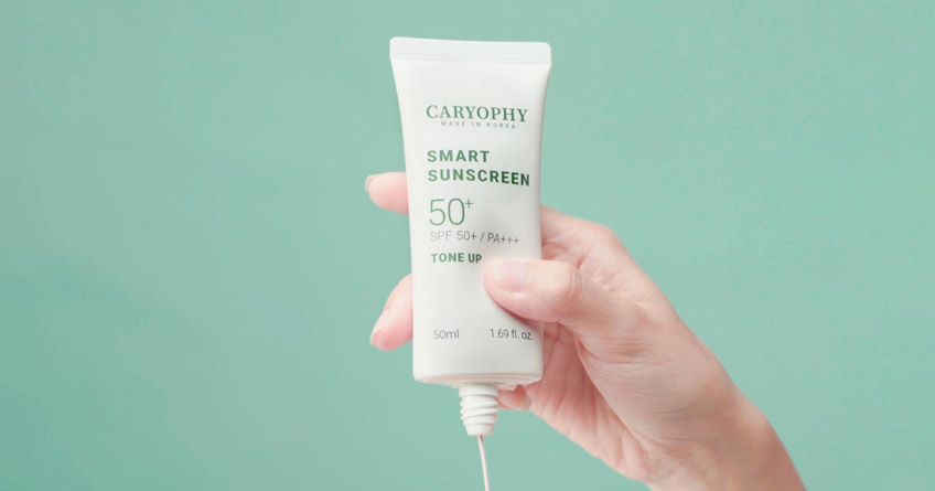 Kem chống nắng xanh Hàn Quốc Caryophy Smart Tone Up SPF50+ PA+++