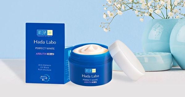 Võ Hà Linh review kem dưỡng trắng da mặt Perfect White Cream đến từ Hada Labo