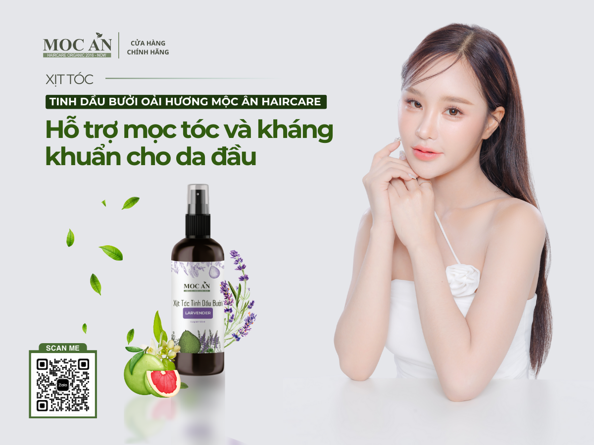 Lợi ích kép của Xịt Dưỡng Tóc Tinh Dầu Bưởi Oải Hương: Vừa kích thích mọc tóc, vừa bảo vệ da đầu kháng khuẩn