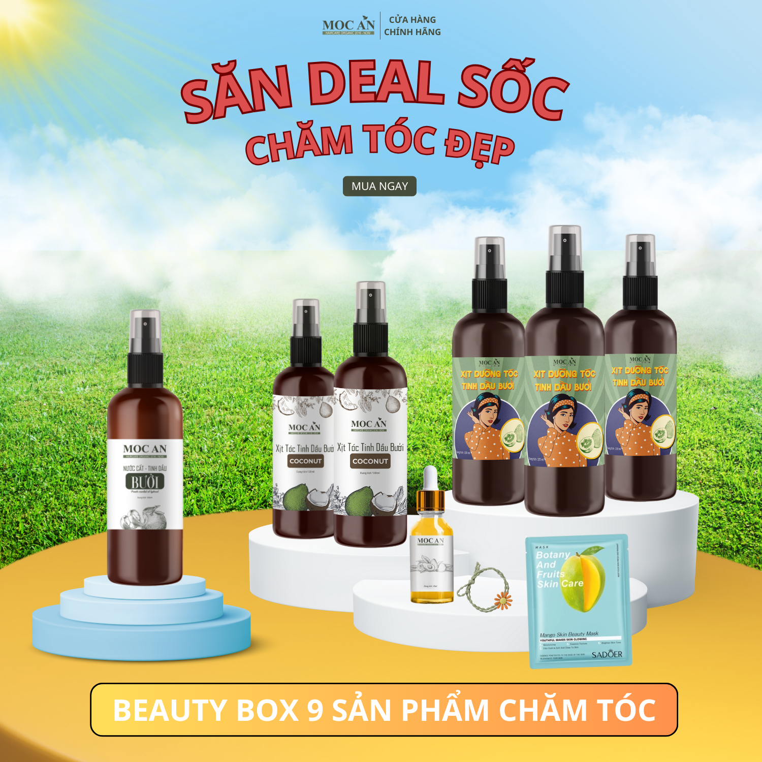 Xịt bưởi kích thích mọc tóc Mộc Ân Haircare 10 điểm không có nhưng