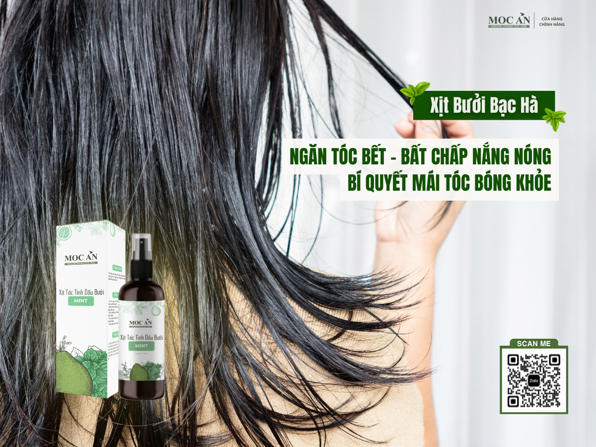Xịt Bưởi Bạc Hà Ngăn Tóc Bết Vào Mùa Hè – Bí Quyết Của Mái Tóc Bóng Khỏe