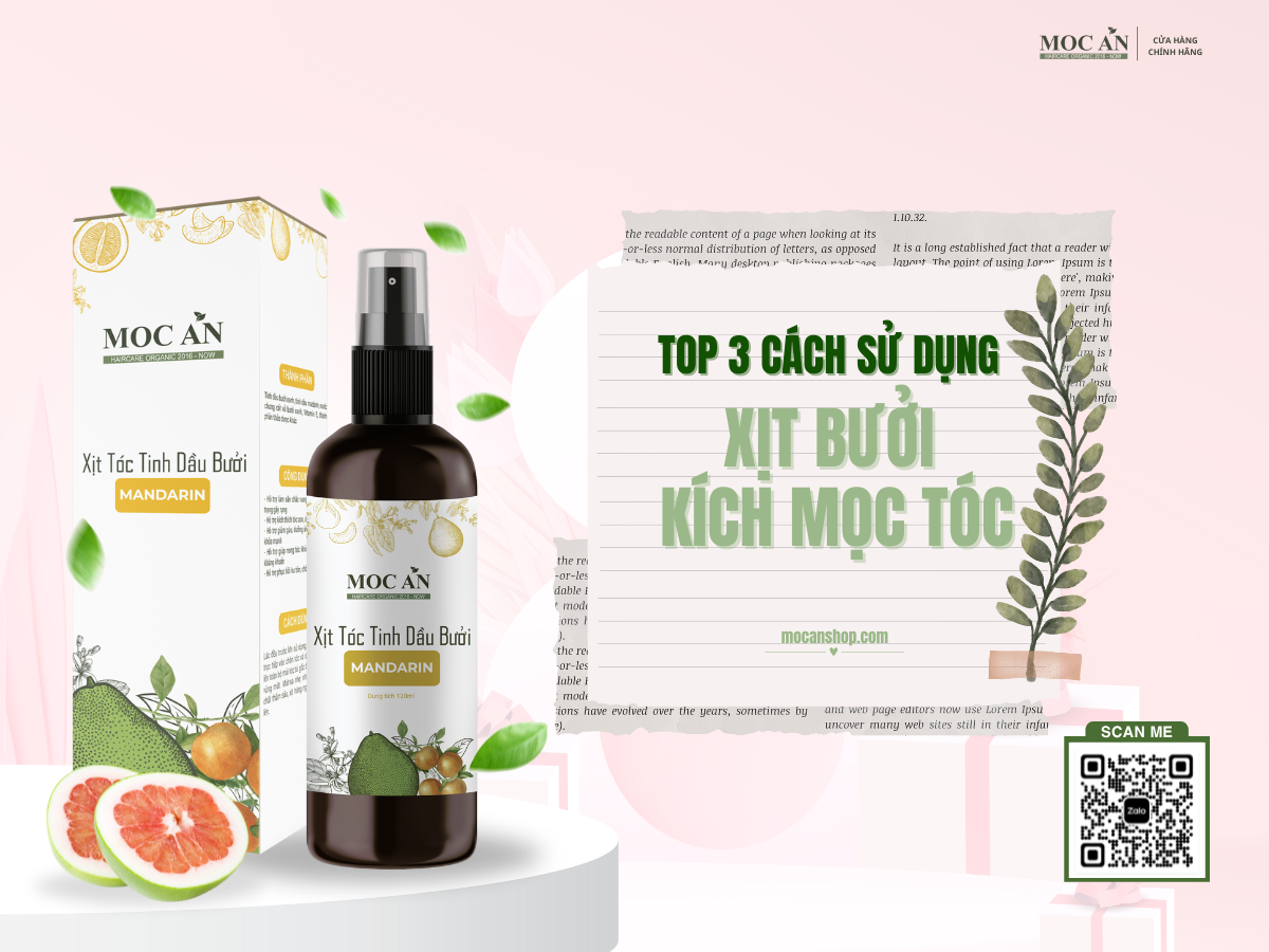 Top 3 Cách Sử Dụng Xịt Dưỡng Tóc Tinh Dầu Bưởi Để Kích Mọc Tóc – Bí Quyết Từ Mộc Ân Haircare
