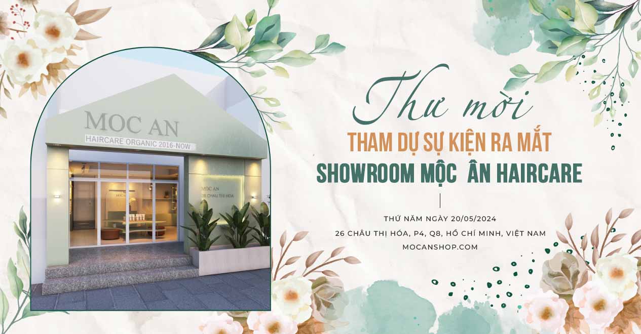 Thư mời tham dự sự kiện ra mắt showroom Mộc Ân Haircare
