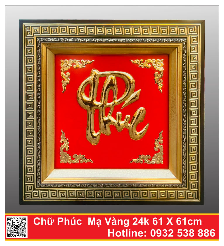 TRANH CHỮ MẠ VÀNG 24K