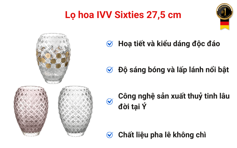 Lọ hoa IVV Sixties 27,5 cm