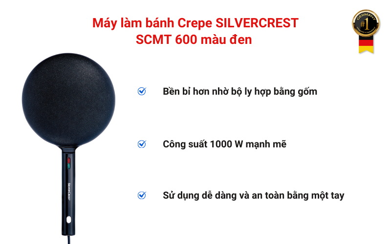 Máy làm bánh Crepe SILVERCREST SCMT 600