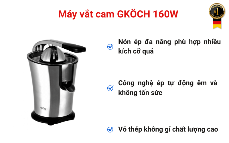 Máy vắt cam GKÖCH 160W