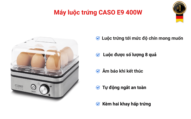 Máy luộc trứng CASO E9 400W
