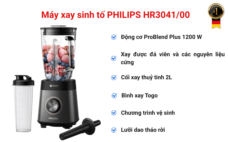 Máy xay sinh tố PHILIPS HR3041/00