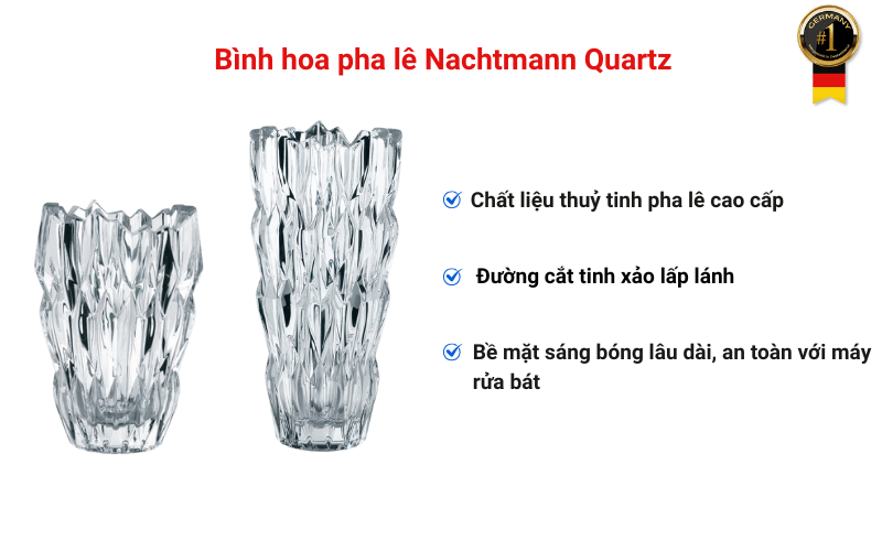 Bình hoa pha lê Nachtmann Quartz