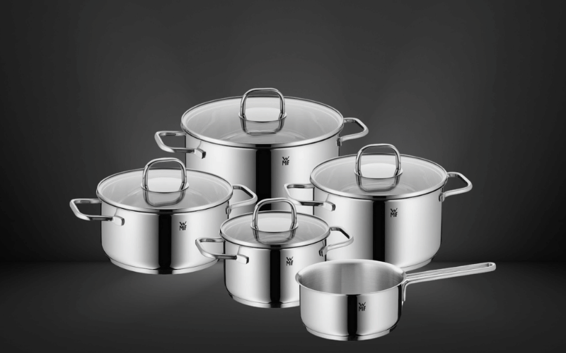 Bộ nồi WMF Inspiration 6 món kèm quánh và chảo thép 28cm