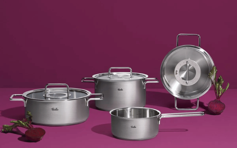 Bộ nồi FISSLER Pure Collection 5 món vung kính kèm quánh made in Germany