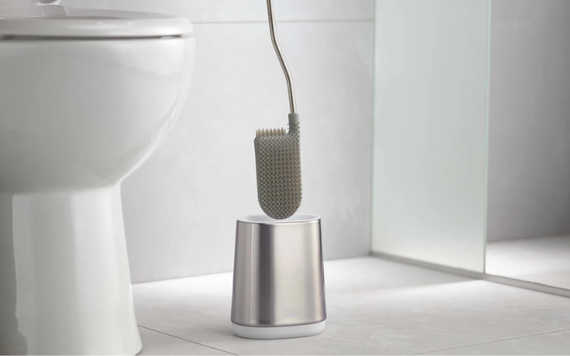 Cọ toilet silicone chống nhỏ giọt Joseph Joseph Flex Lite Steel 70561