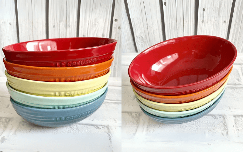 Set 5 đĩa oval cầu vồng Le Creuset 17cm