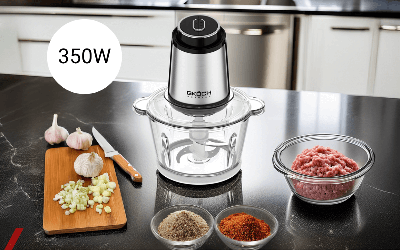 Máy xay thịt Silver GKÖCH 350W màu bạc