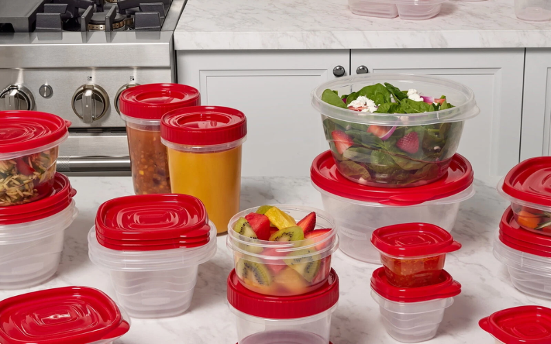 Set hộp Rubbermaid TakeAlongs 40 món (20 Hộp) màu đỏ Ruby - Made in USA