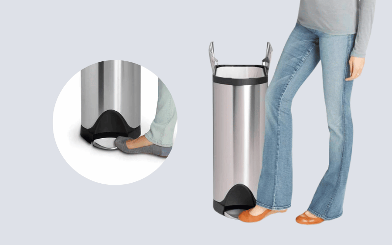 Thùng rác cánh bướm Simplehuman 40L 2 ngăn tái chế