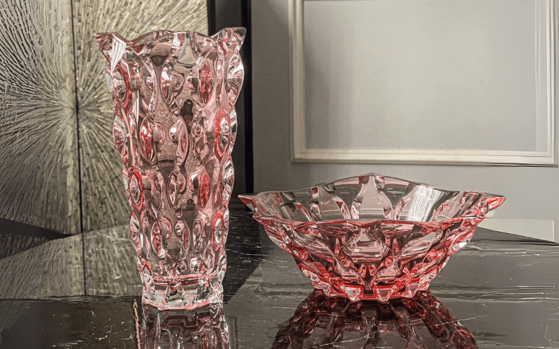 Bình hoa pha lê Bohemia Samba 30,5 cm nhiều màu