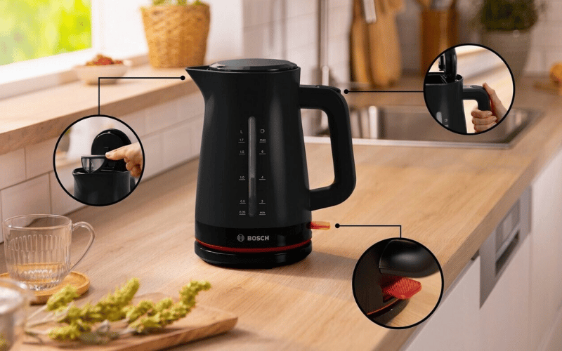 Ấm siêu tốc BOSCH TWK3M123 màu đen