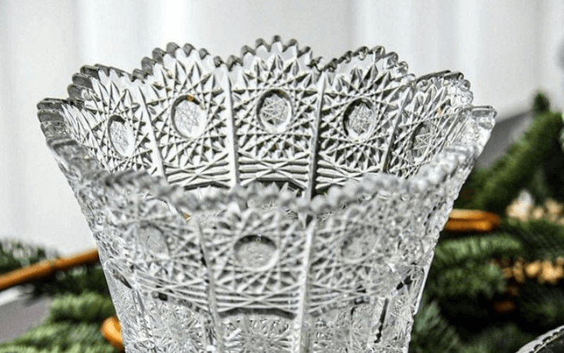 Bình hoa pha lê chân đế Bohemia M57