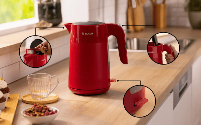 Ấm siêu tốc BOSCH TWK2M164 màu đỏ