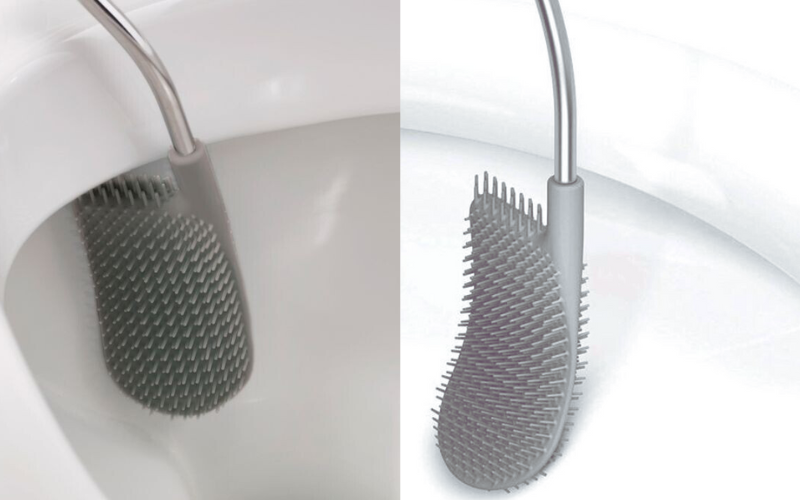 Cọ toilet silicone chống nhỏ giọt Joseph Joseph Flex Lite Steel 70561