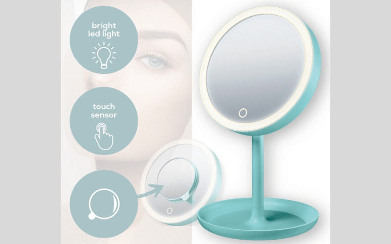 Gương trang điểm đèn Led BEURER BS45 màu xanh