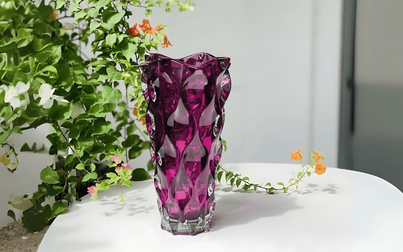 Bình hoa pha lê Bohemia Samba 30,5 cm nhiều màu