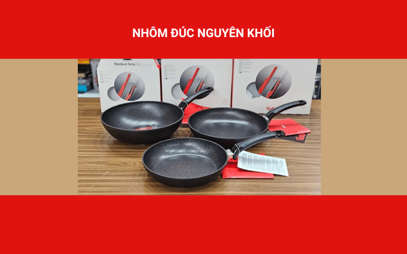 Chảo chống dính đá hoa cương Fissler Stardust Forte Classic 20-24-28cm