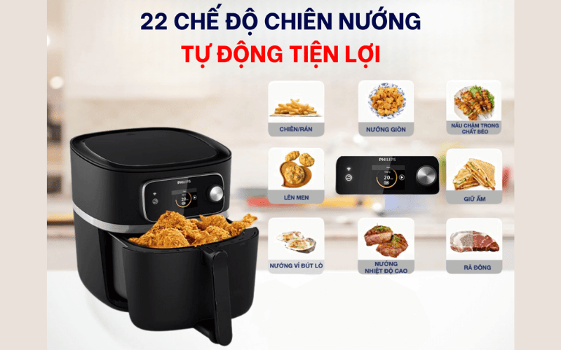 Nồi chiên không dầu Philips HD9880/90 XXL nội địa Đức
