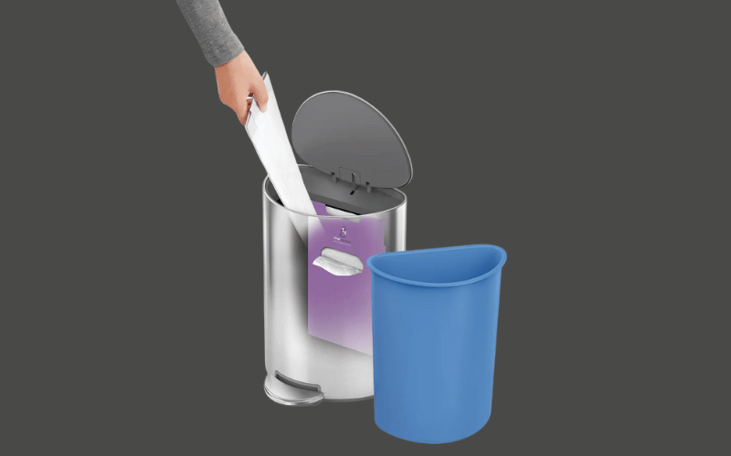 Thùng rác bán nguyệt Simplehuman 6L nội địa Đức cao cấp