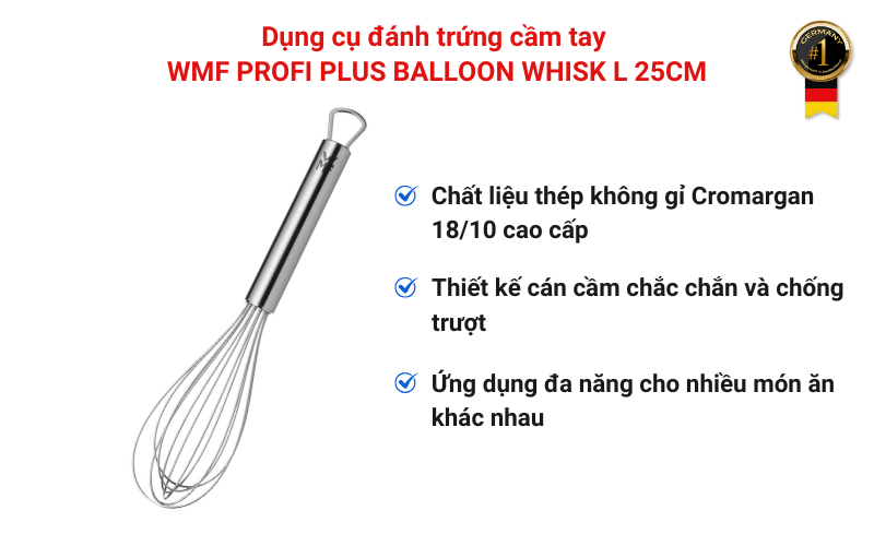 Dụng cụ đánh trứng cầm tay WMF PROFI PLUS BALLOON WHISK L 25CM