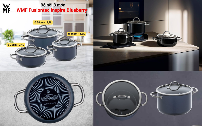 Bộ nồi WMF Fusiontec Inspire nhiều màu