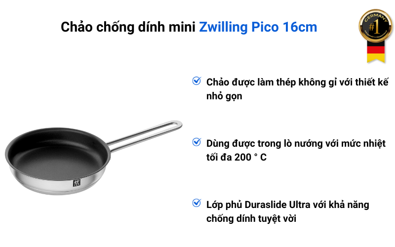 Rozsdamentes acél serpenyő, 12 cm/0,8 L, Pico - Zwilling - KitchenShop Rozsdamentes acél serpenyő, 12 cm/0,8 L, Pico - Zwilling - KitchenShop