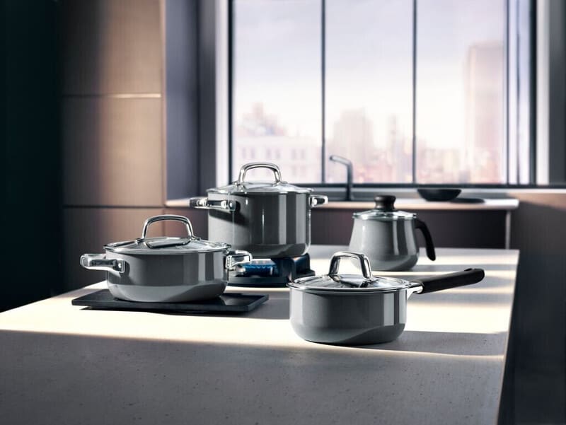 Bộ nồi WMF Fusiontec Mineral 4 món kèm quánh - chống dính cao cấp, thiết kế sang trọng, dễ vệ sinh