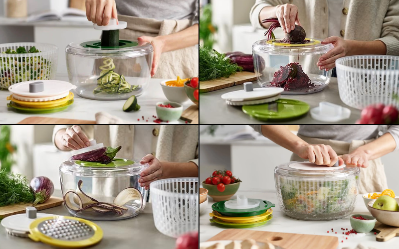 Rổ quay rau salat Joseph Joseph Duo Multi-Prep